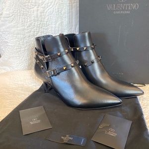 Valentino Rockstud leather ankle boots